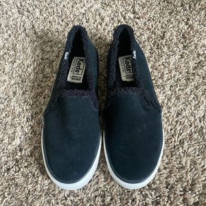 Keds dream foam slip on shoes! Black suede. Never worn! 7.5